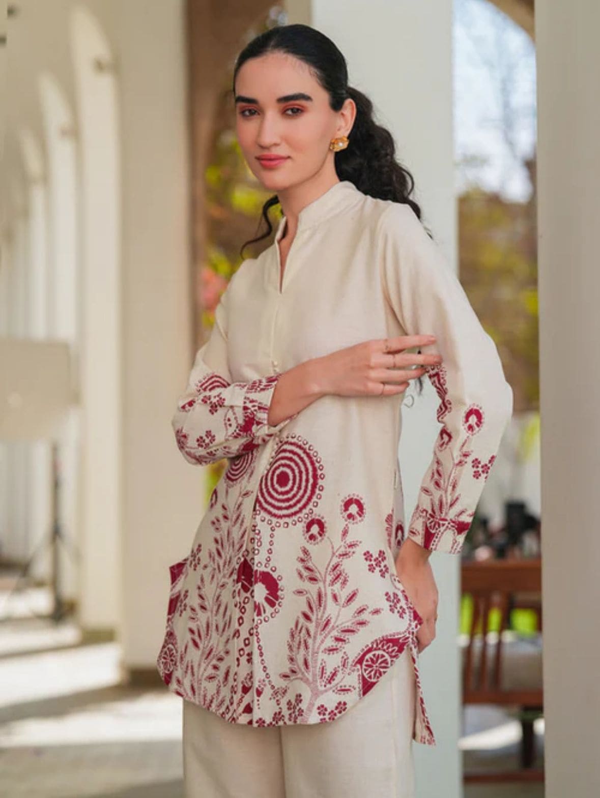 Ivory Printed co-ord Set 